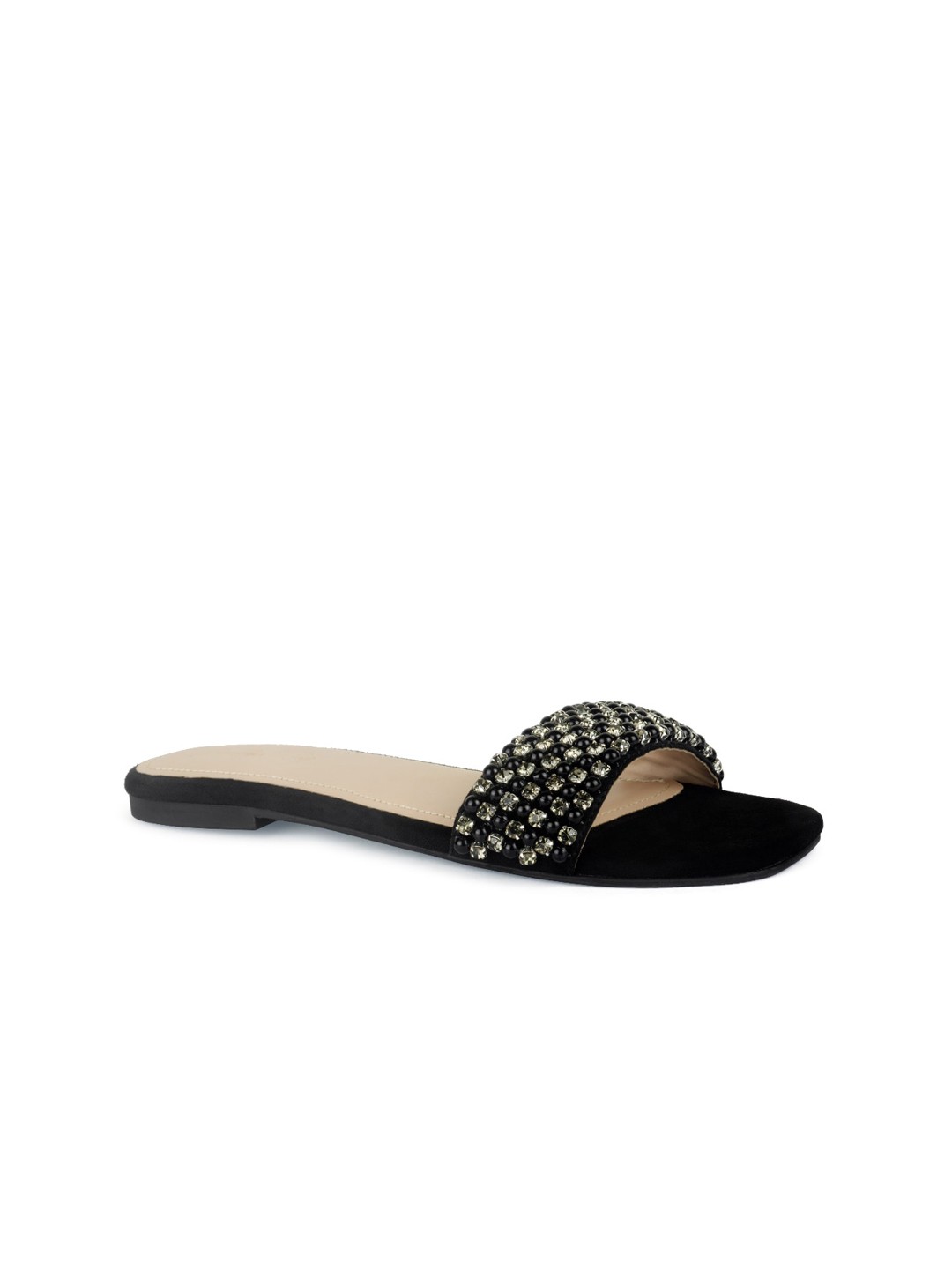 

London Rag Women Black Open Toe Flats