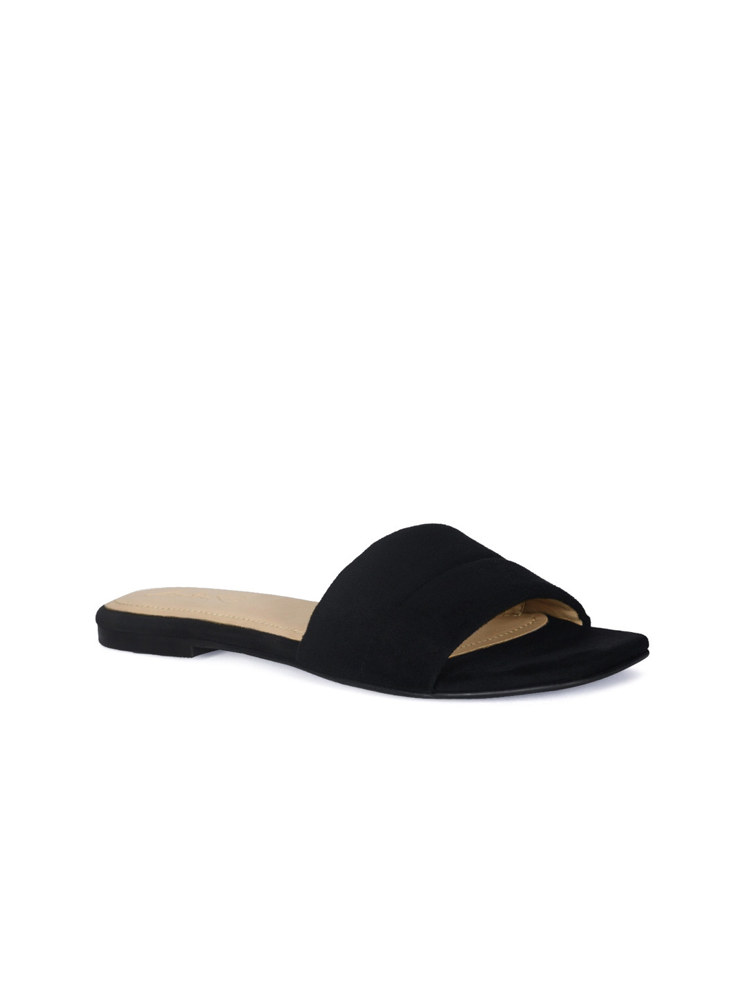 

London Rag Women Black Open Toe Flats