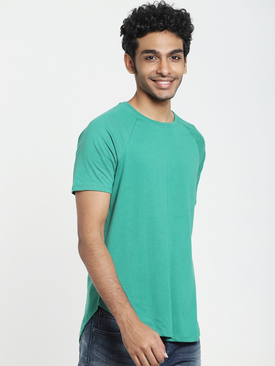 

Bewakoof Men Green Cotton T-shirt