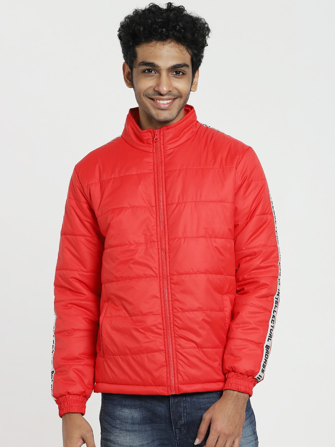 

Bewakoof Men Red Water Resistant Padded Jacket