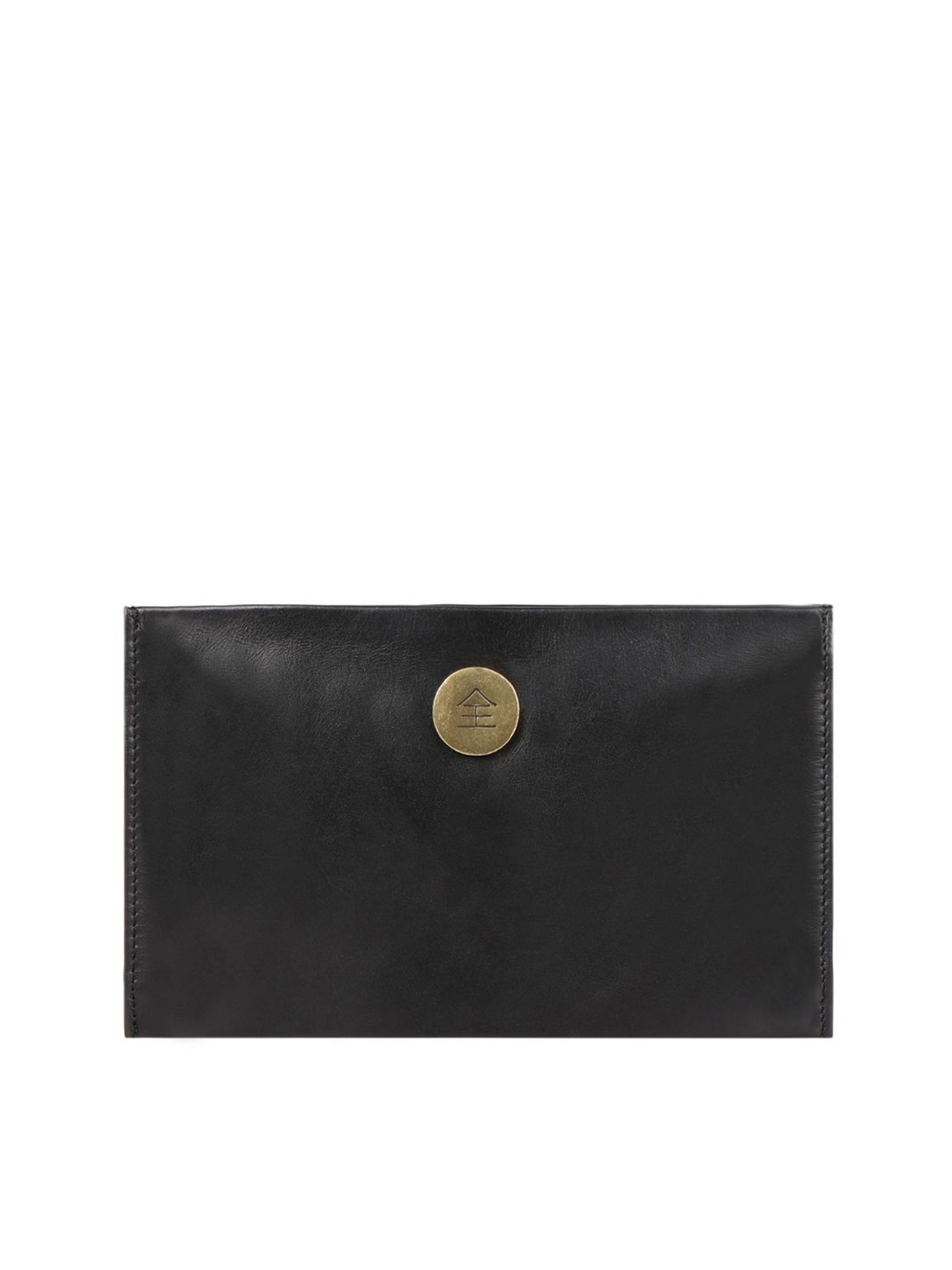 

Hidesign Women Black Leather Zip Around Wallet