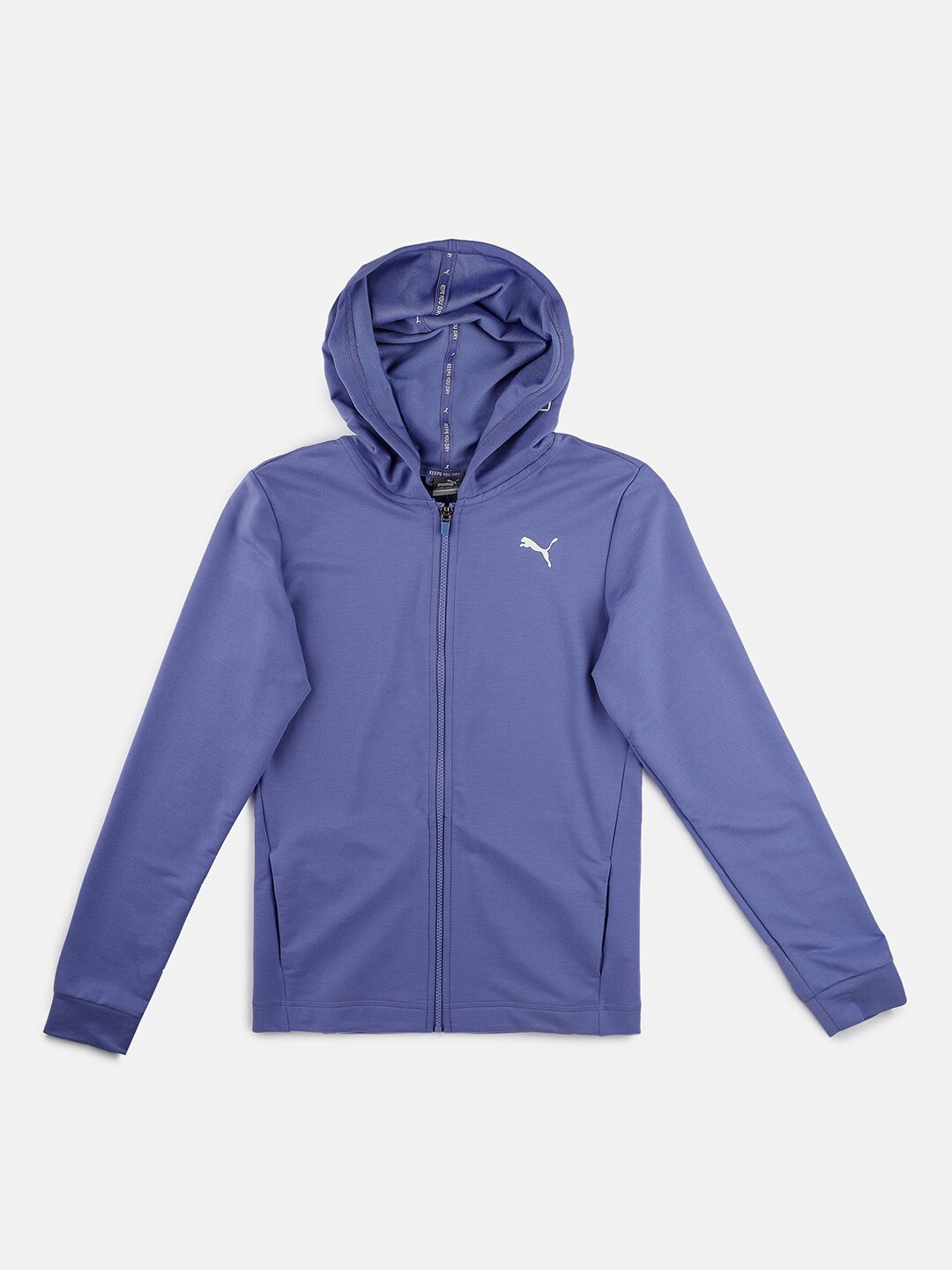 

Puma Girls Blue Solid Modern Sports Full-Zip Youth Hoodie