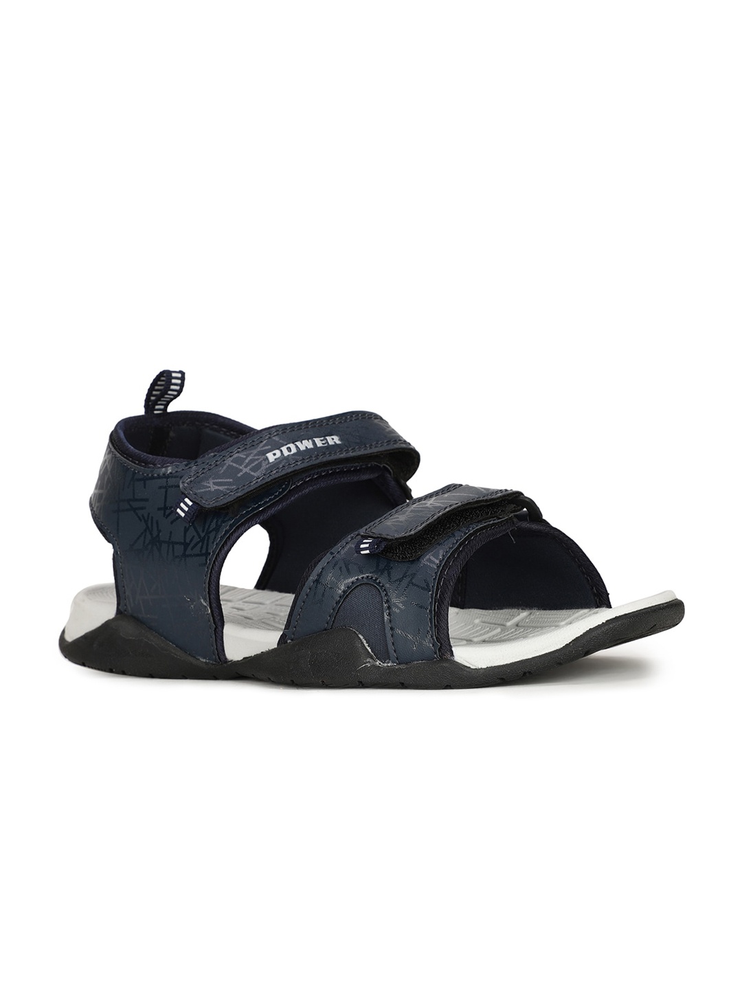 

Power Men Navy Blue & White Printed Sports Sandals