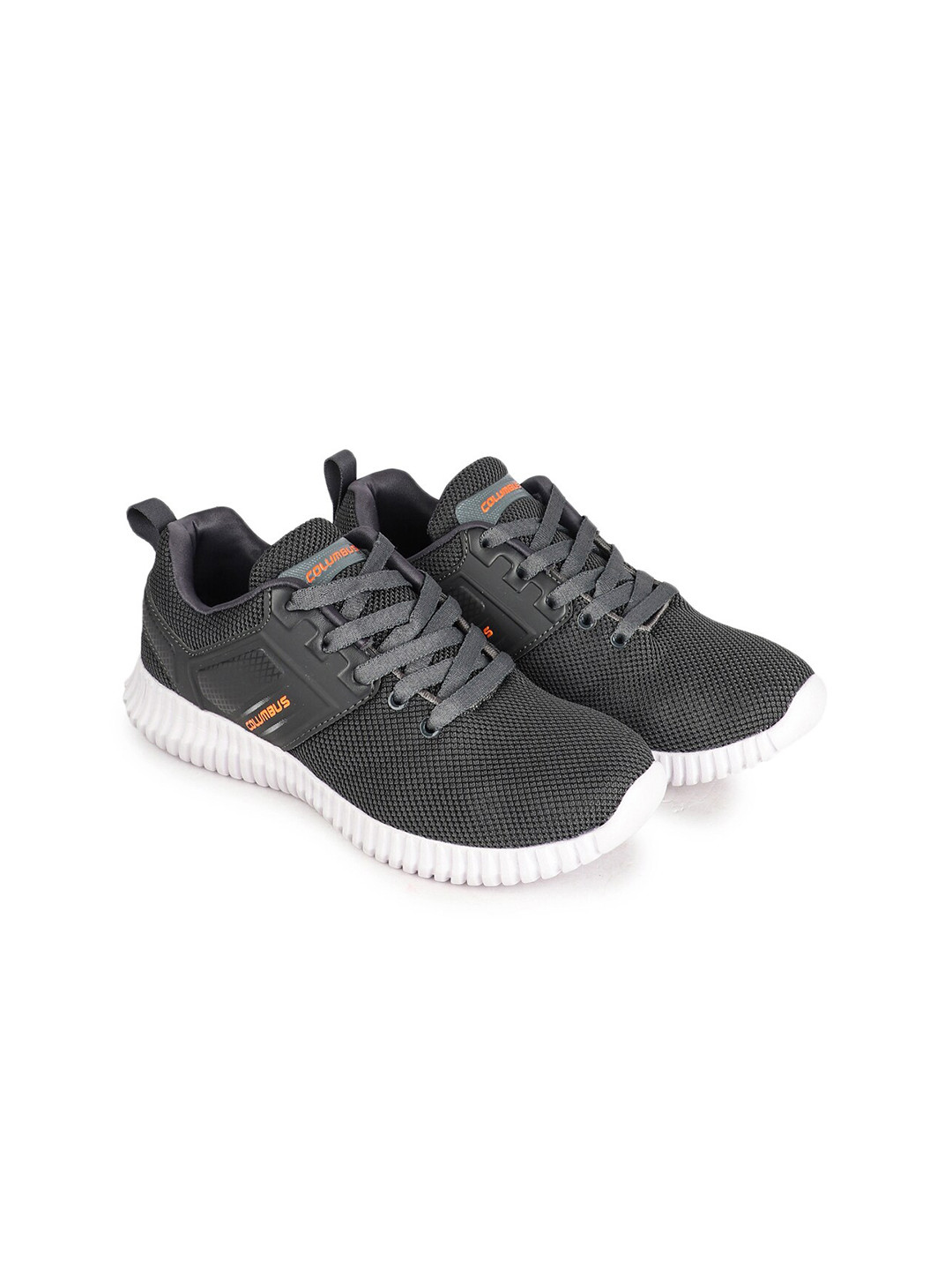

Columbus Men Grey Textile Running Non-Marking Shoes