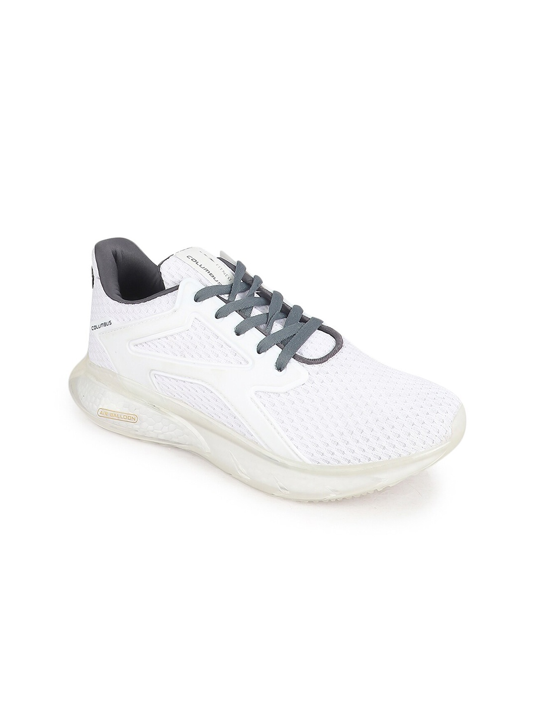 

Columbus Men White Textile Running Non-Marking Shoes