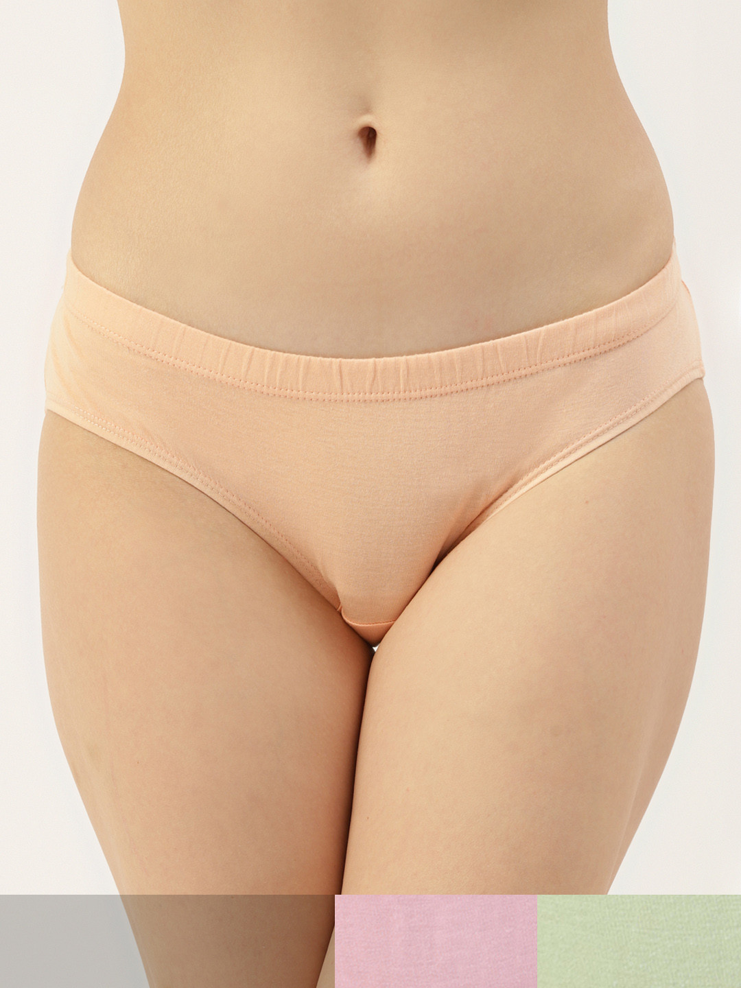 

AMOSIO Women Pack of 3 Basic Briefs DP-100-LC-3, Pink