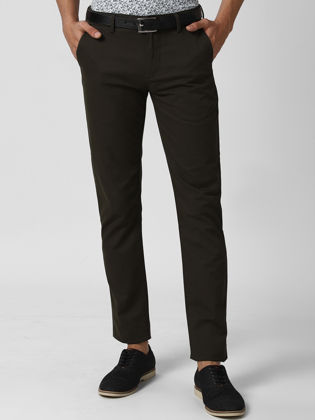 

Peter England Casuals Men Brown Slim Fit Trousers