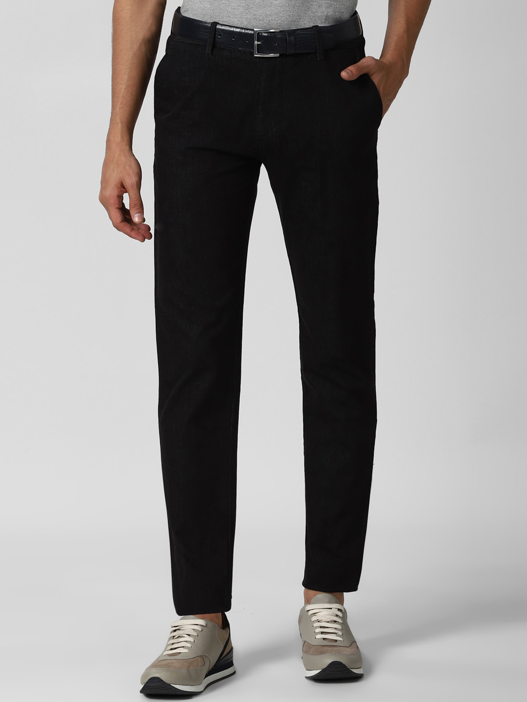 

Peter England Casuals Men Black Slim Fit Trousers