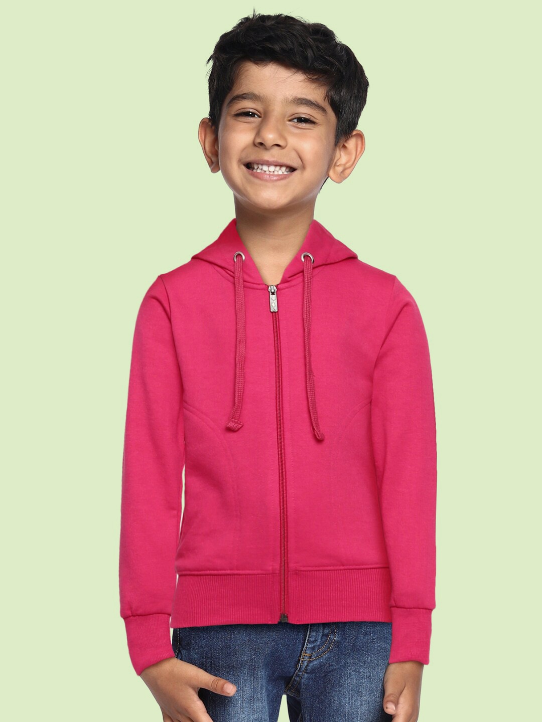 

ADBUCKS Boys Pink Hooded Sweatshirt