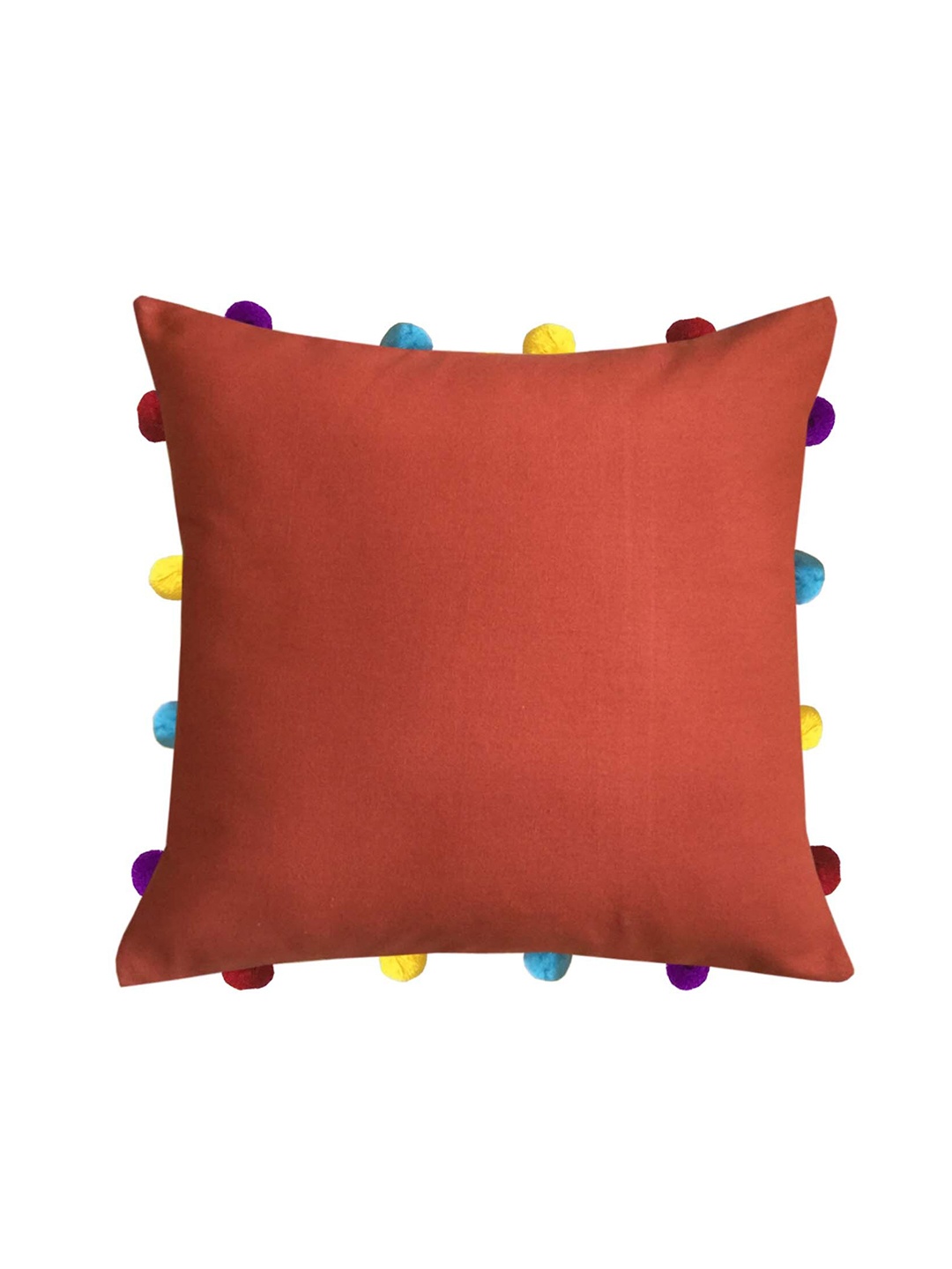 Lushomes Maroon Square Cushion Cover