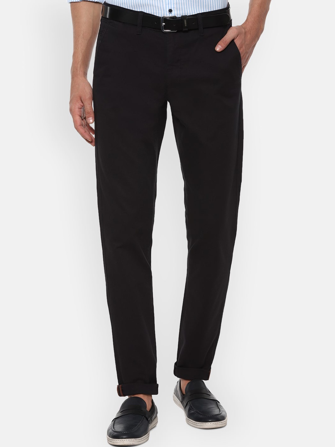 

Van Heusen Sport Men Black Slim Fit Trousers