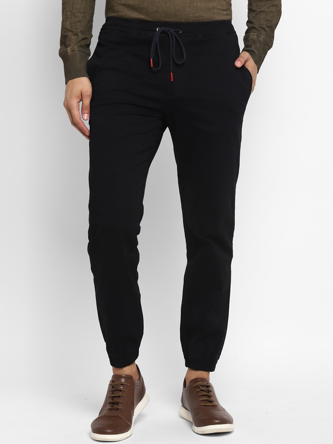 

Royal Enfield Men Black Cotton Joggers Trousers