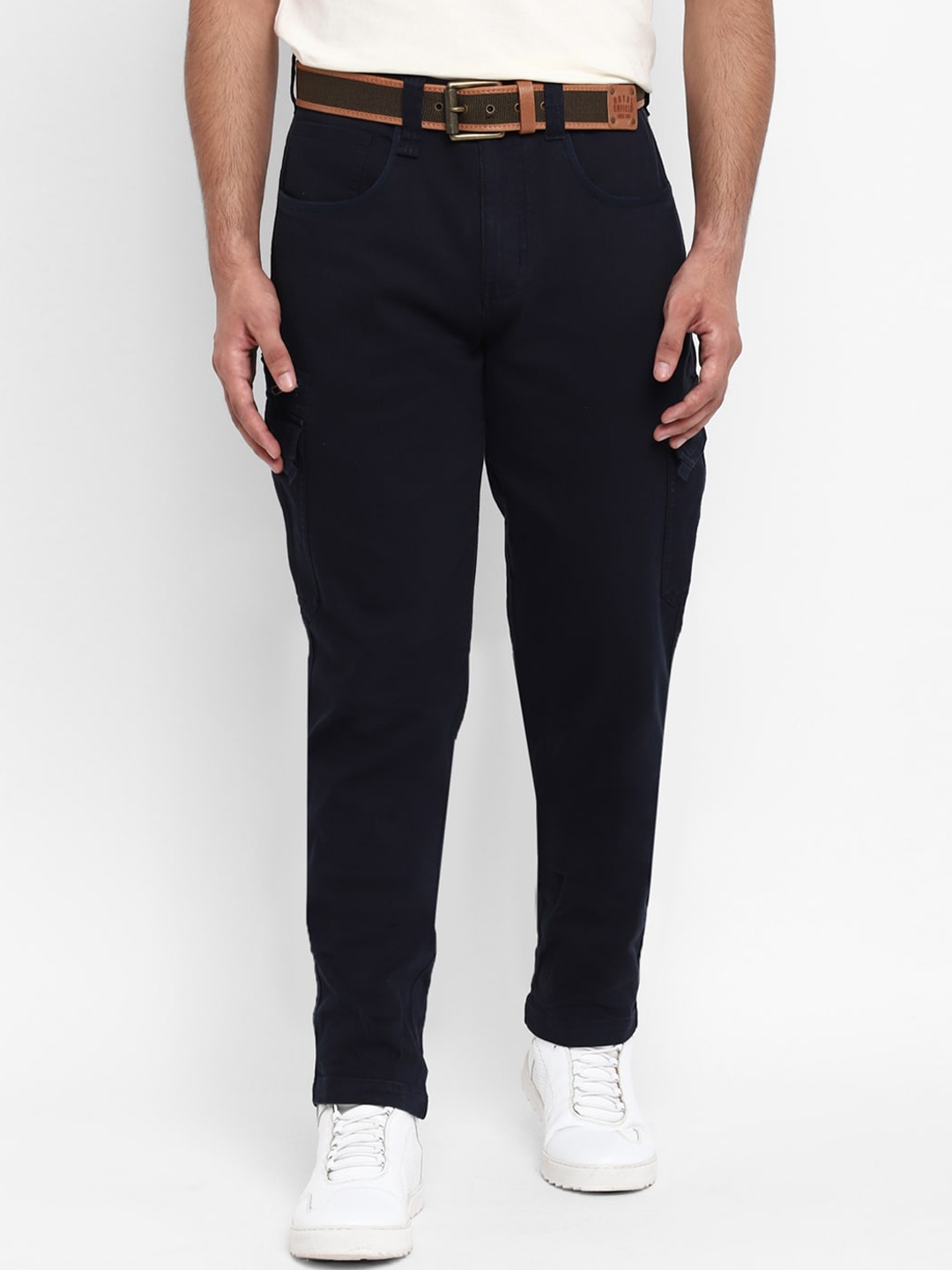 

Royal Enfield Men Navy Blue Trousers