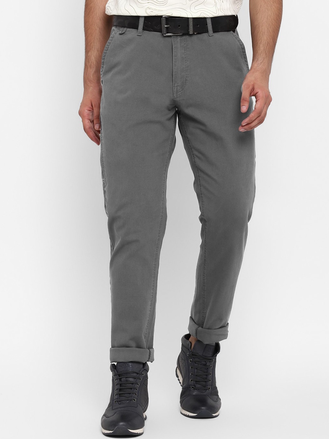 

Royal Enfield Men Grey Trousers