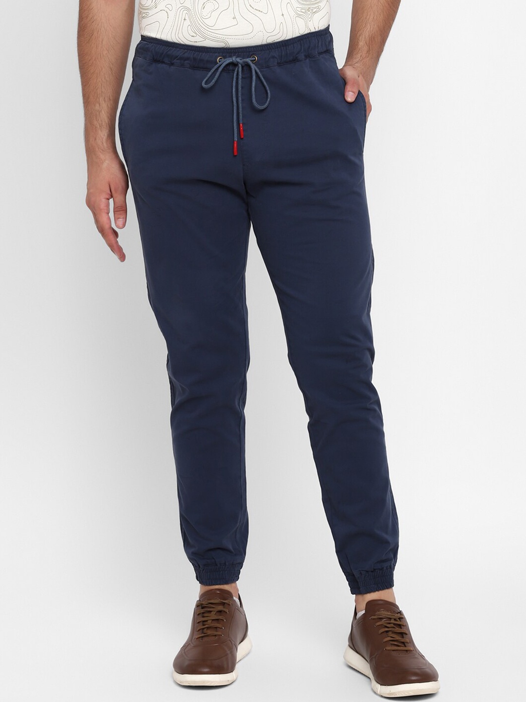 

Royal Enfield Men Navy Blue Cotton Joggers Trousers
