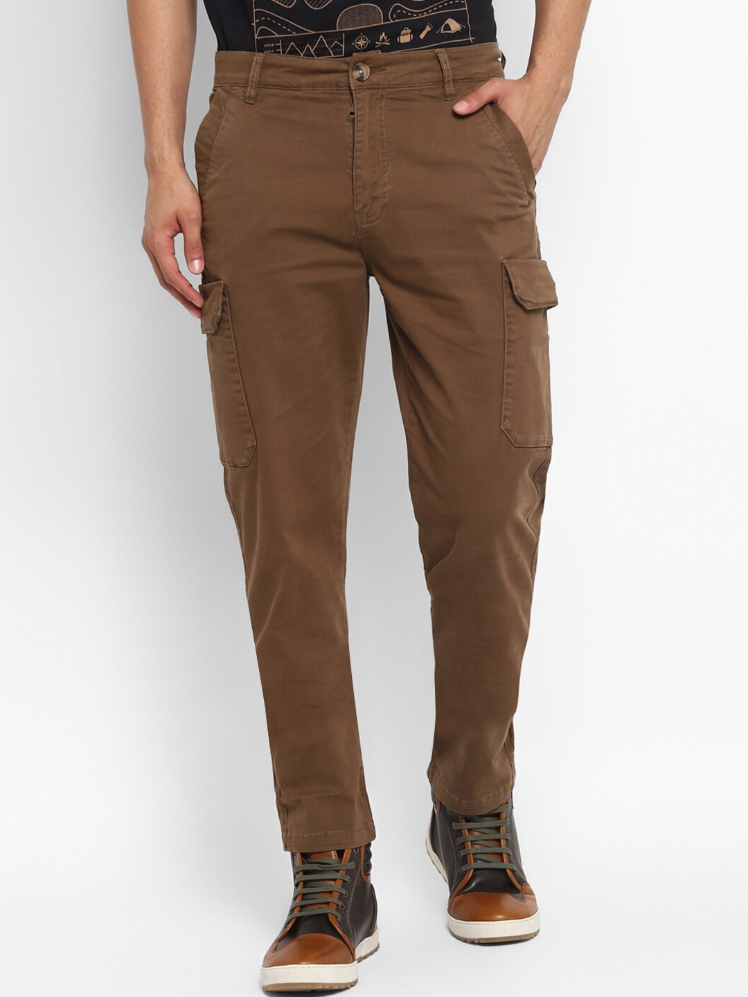 

Royal Enfield Men Khaki Cargos Trousers