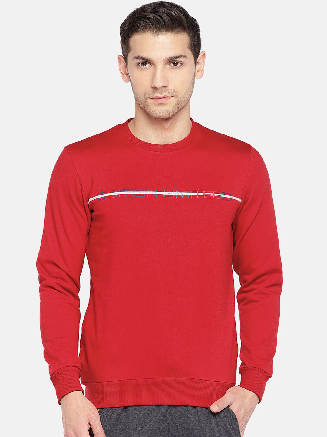 

Sweet Dreams Men Red Solid Sweatshirt