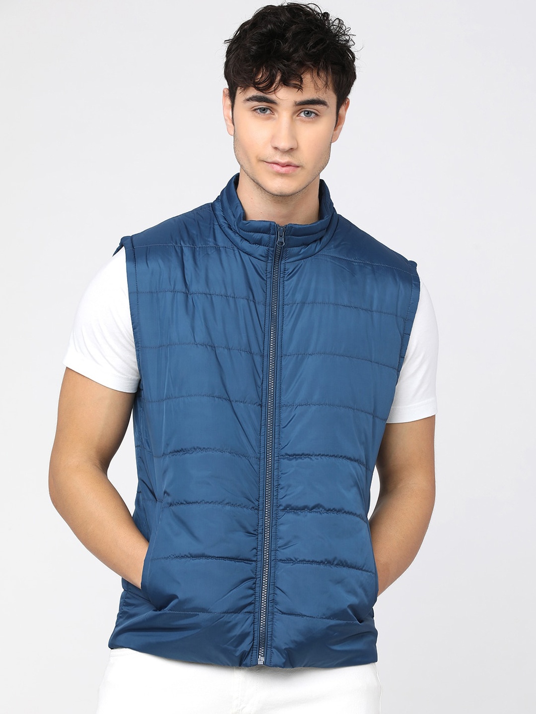 

HIGHLANDER Men Navy Blue Puffer Jacket