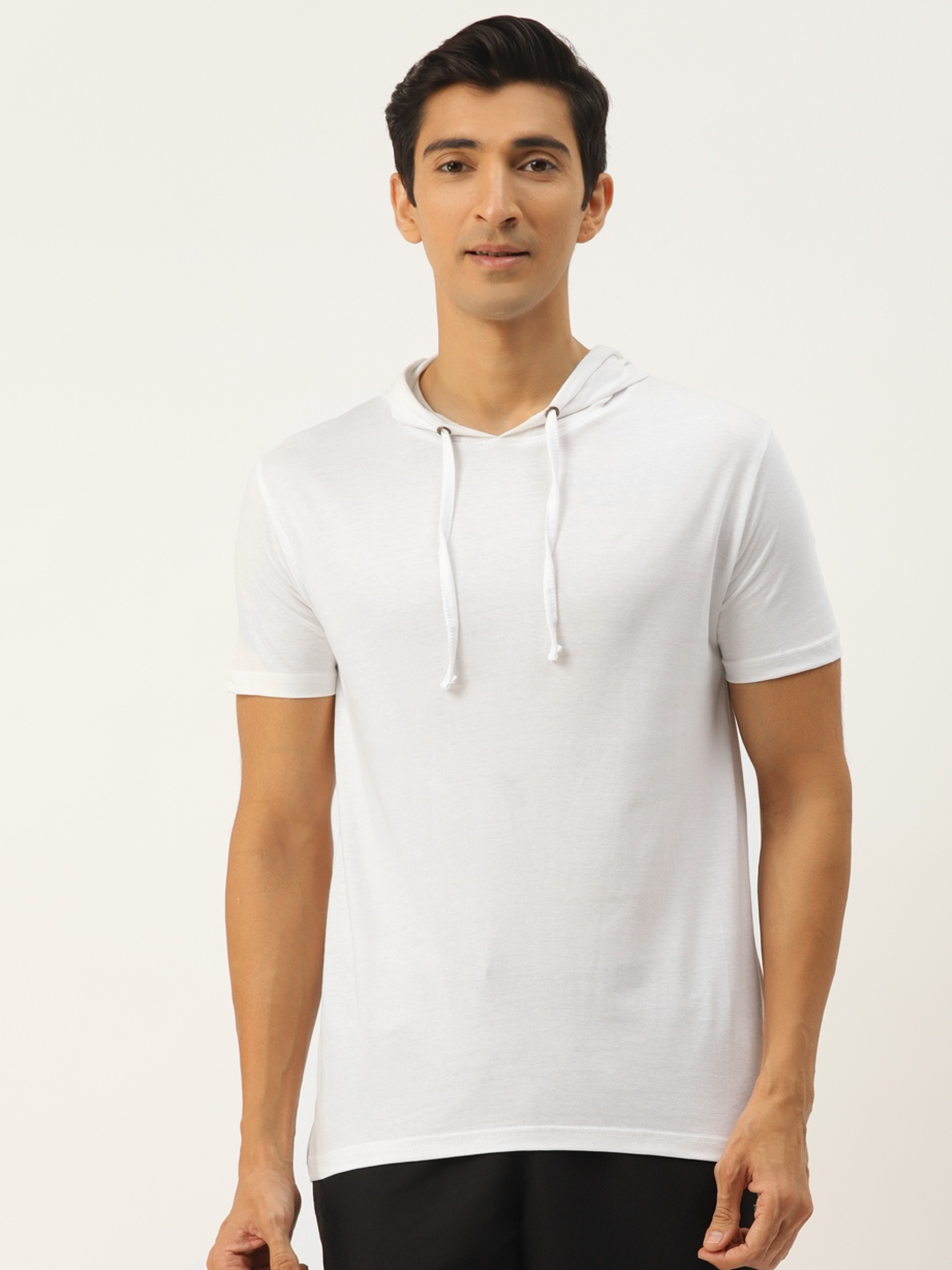 

Rodzen Men White Slim Fit T-shirt