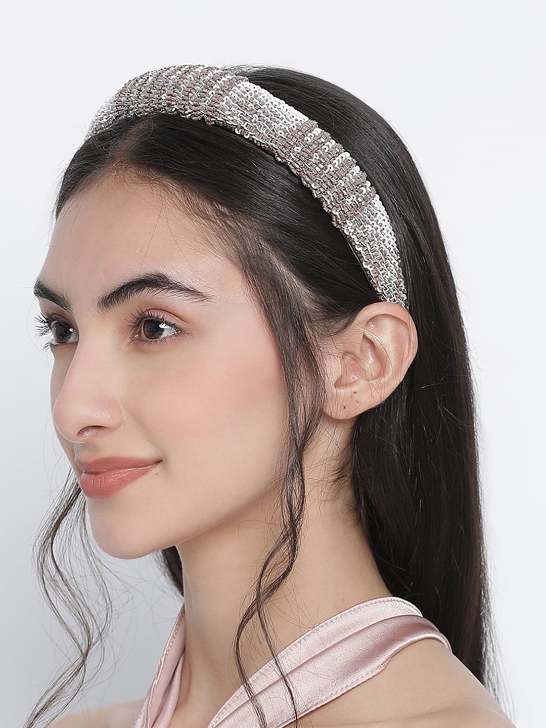

Knotty Tail Women Nude Pink Embellished Head Band