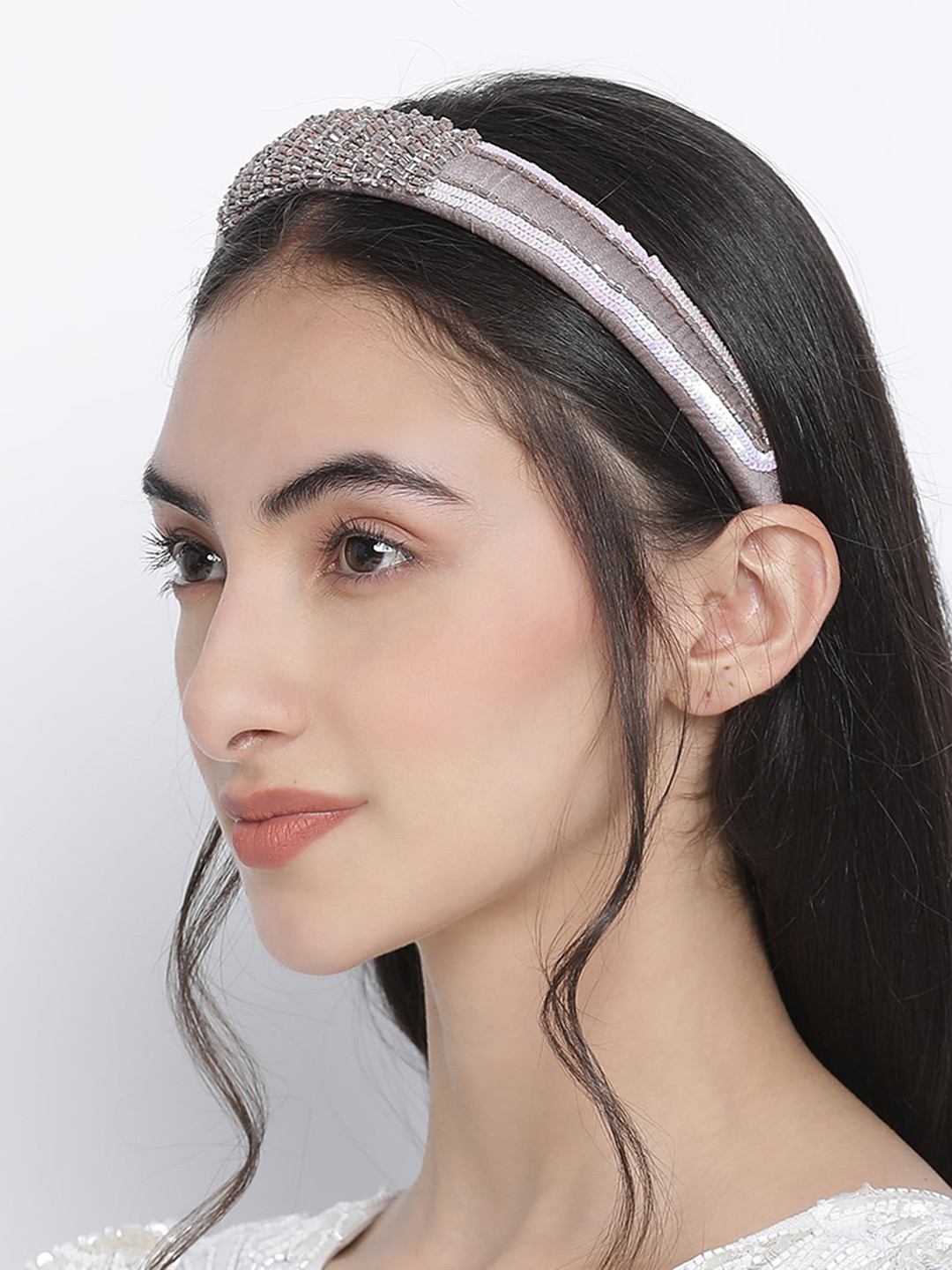 

Knotty Tail Women Brown Embellished Hairband