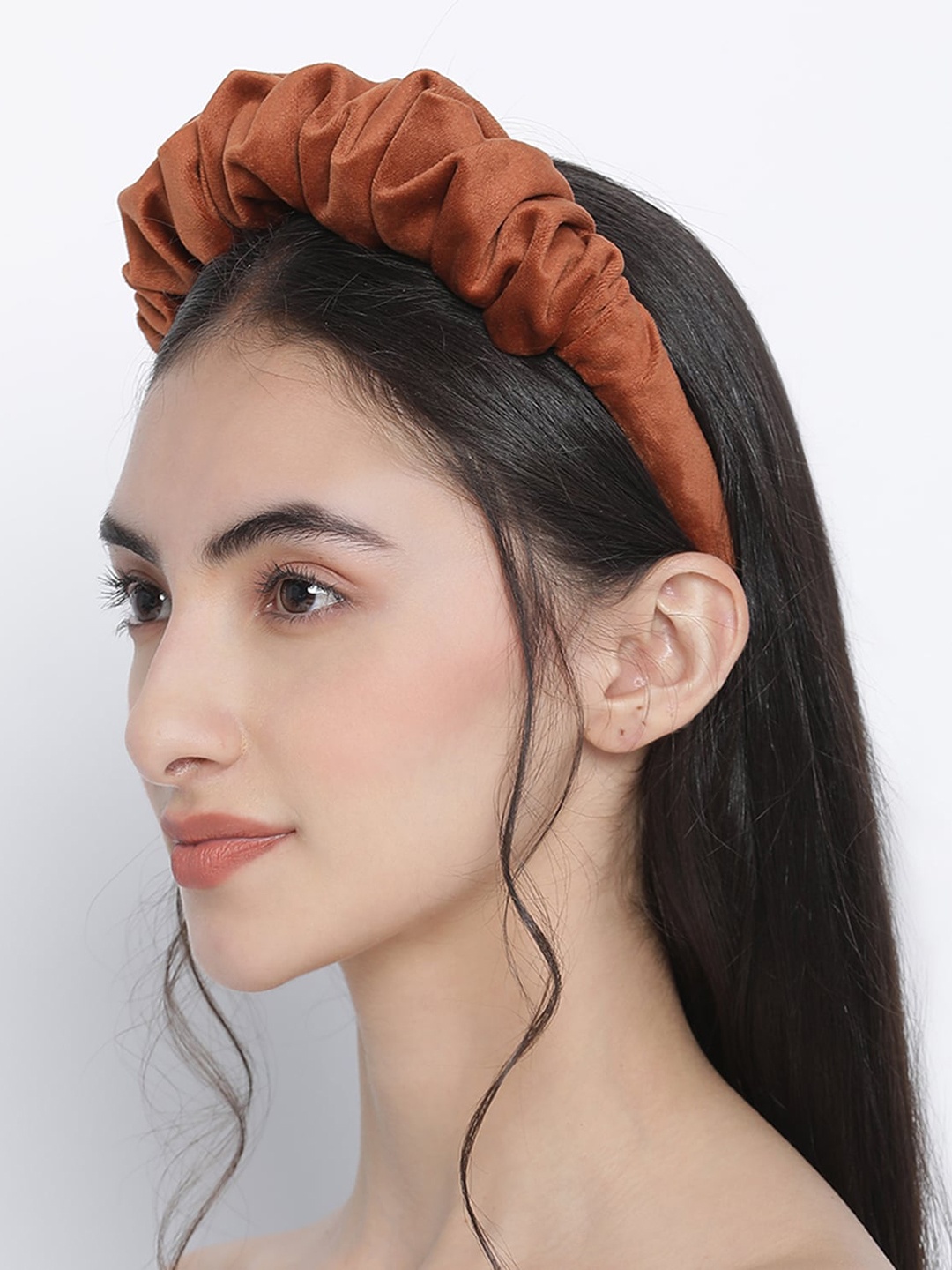 

Knotty Tail Women Rust Scrunchy Head Band