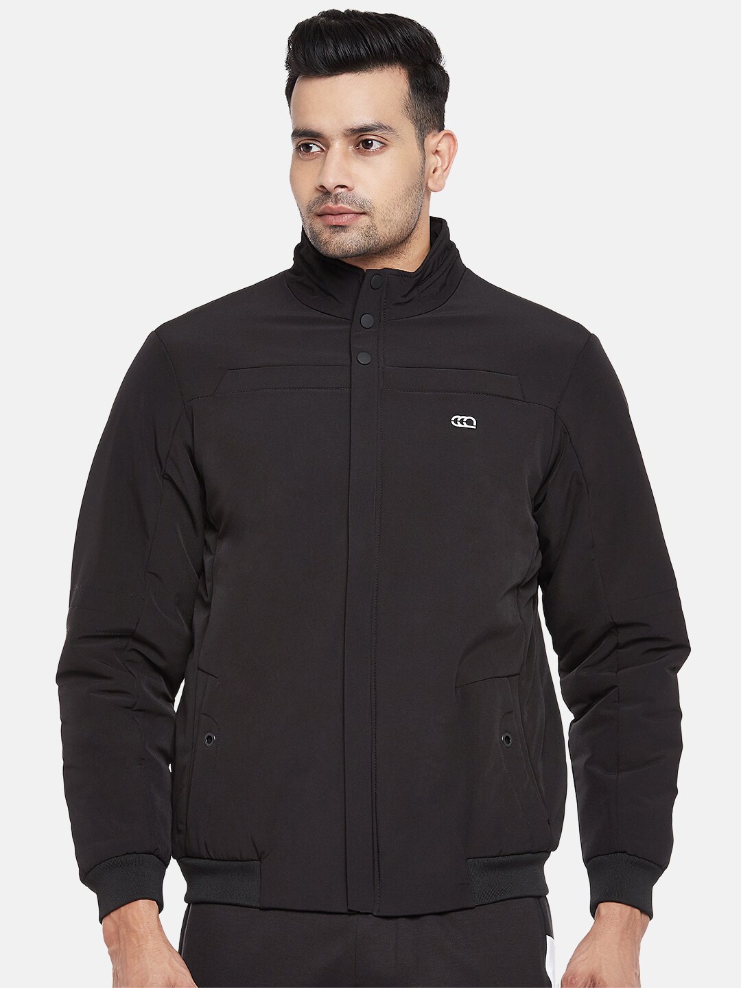 

Ajile by Pantaloons Men Black Solid Bomber Jacket