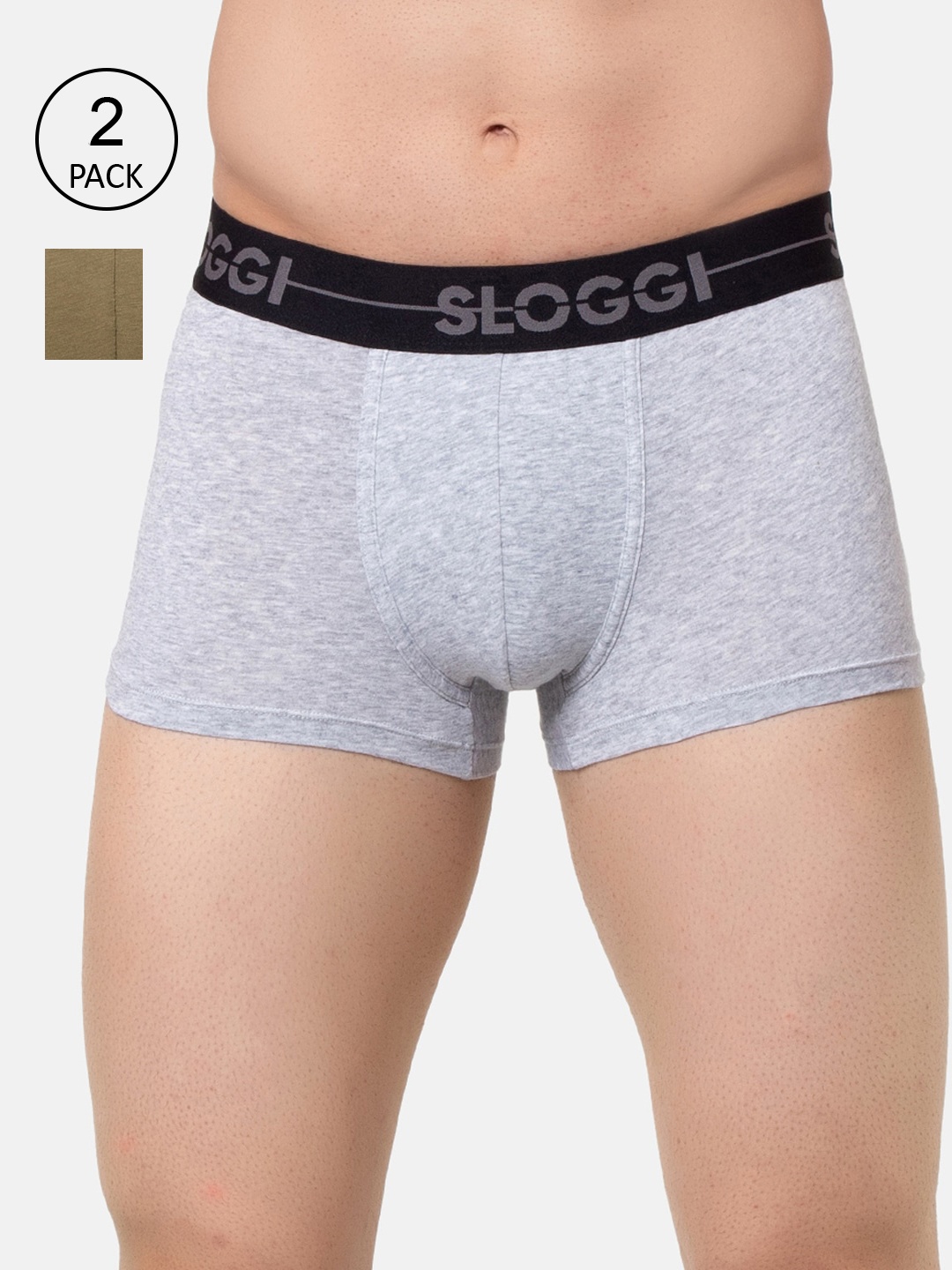 

Sloggi Men Go H Cotton Hipster Brief - Pack Of 2, Green