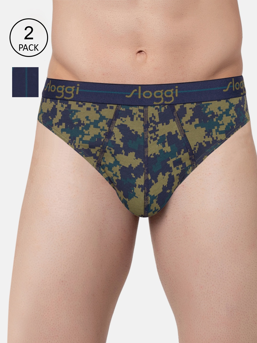 

Sloggi Men Start Cotton Mini - Pack Of 2, Navy blue