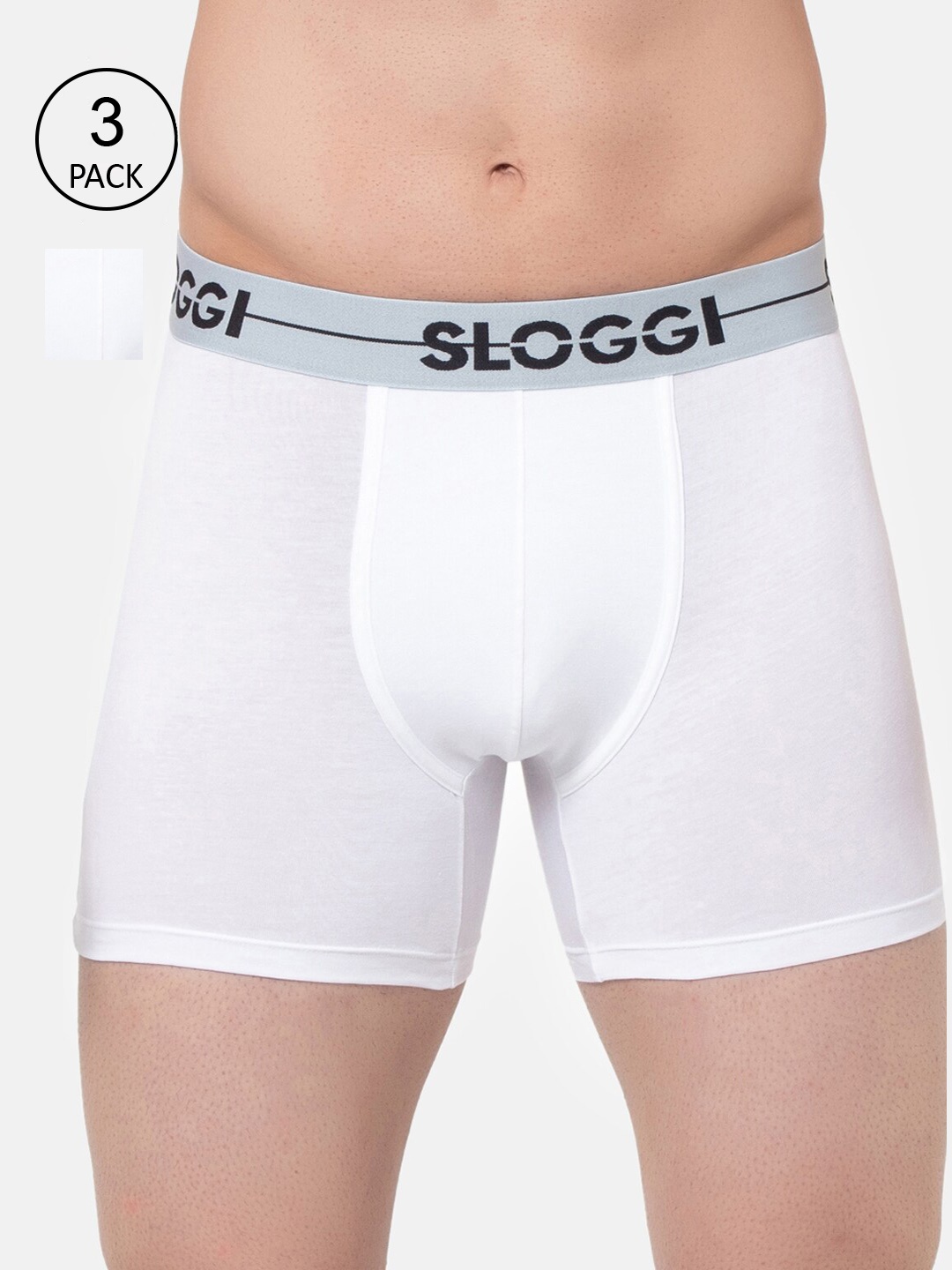 

Sloggi Men Go Cotton Short Brief - Pack Of 3, White