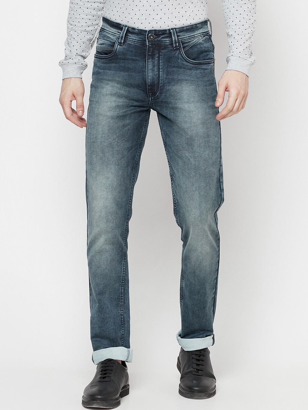 

Octave Men Navy Blue Light Fade Jeans