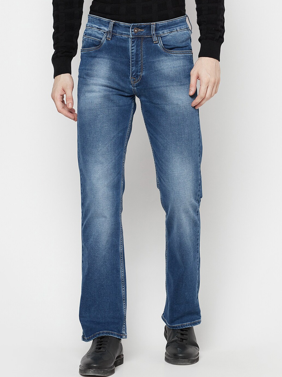 

Octave Men Blue Low Distress Heavy Fade Jeans