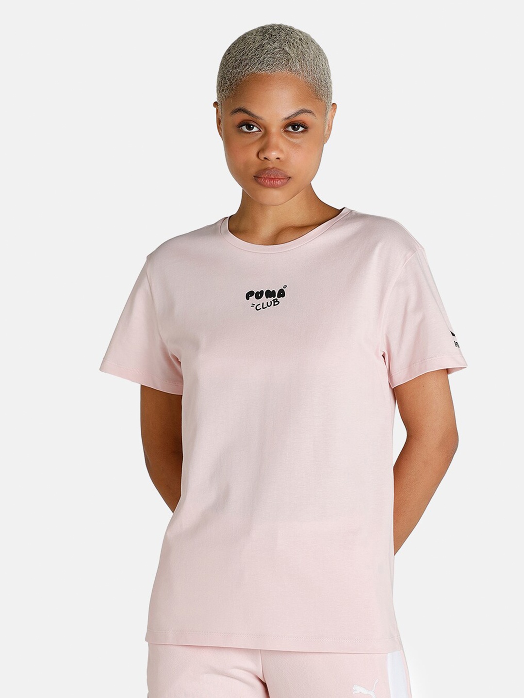 

Puma Women Pink Typography Printed T-shirt
