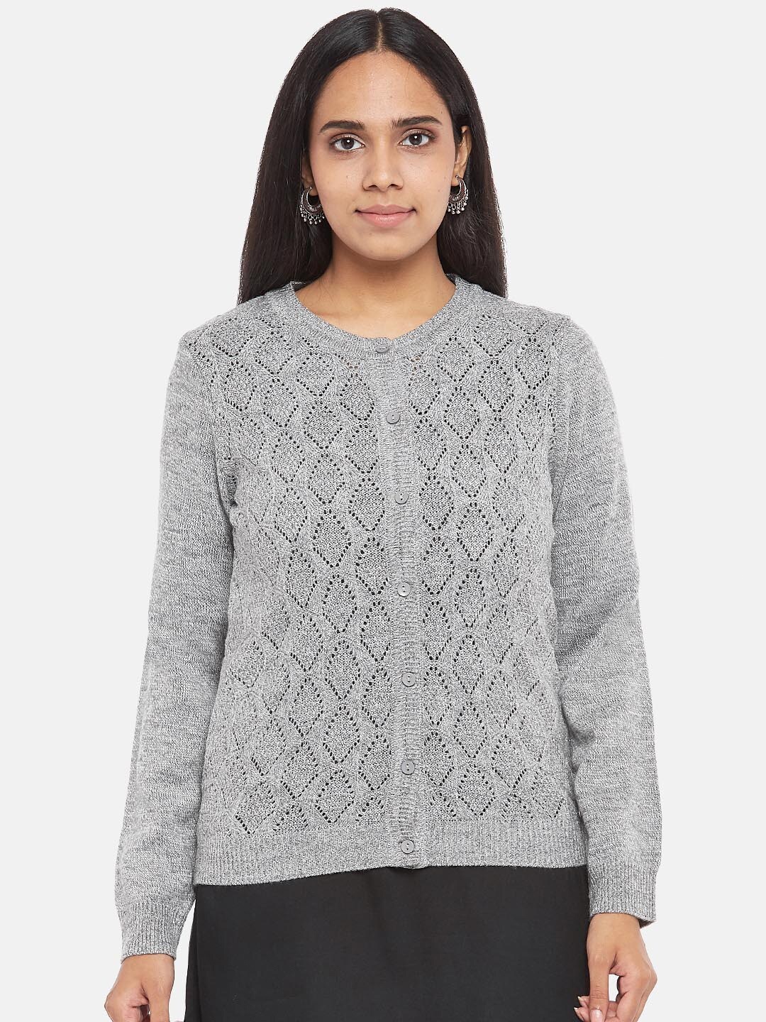 

RANGMANCH BY PANTALOONS Women Grey Cardigan