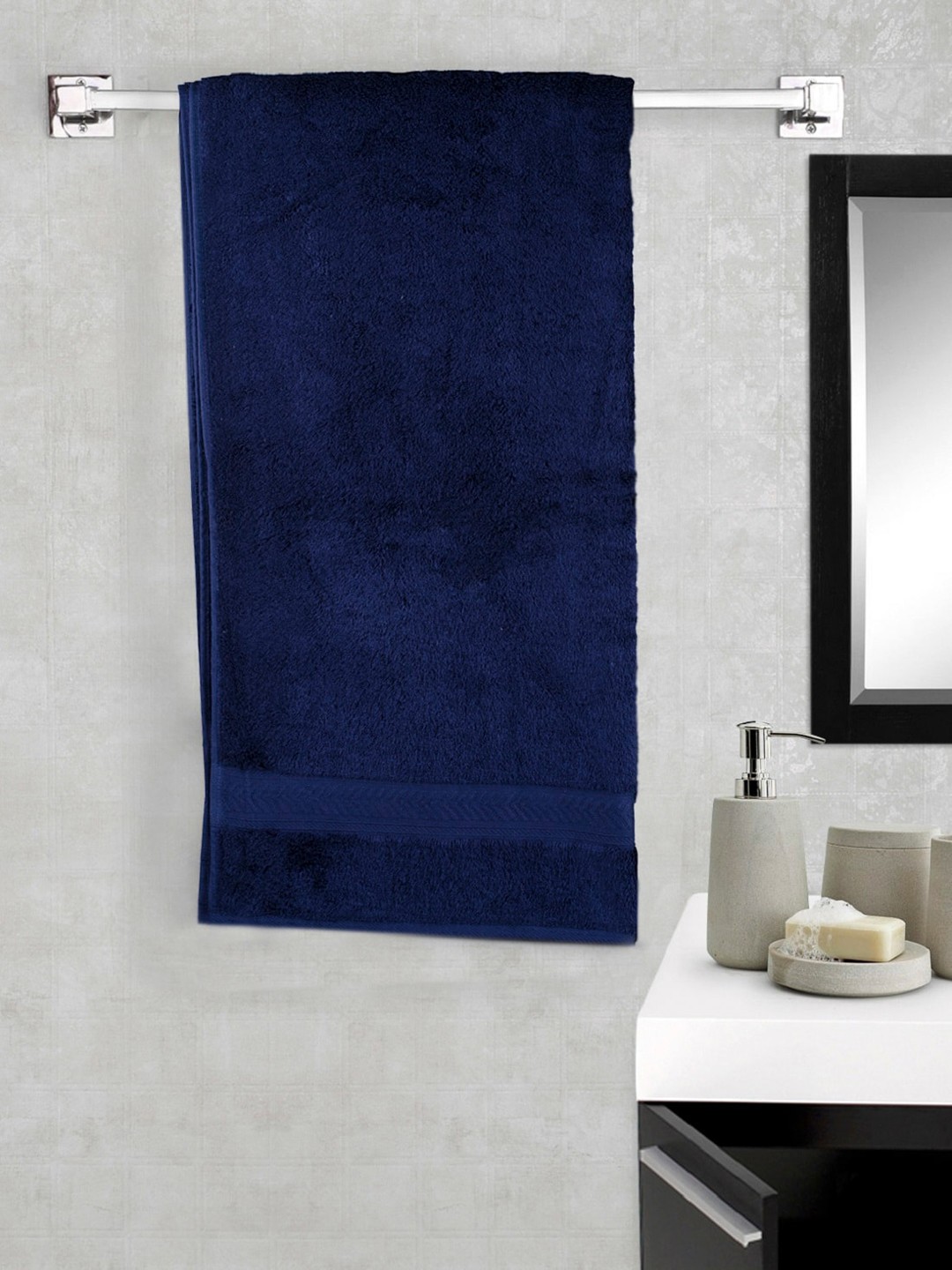 

Turkish Bath Navy Blue Solid Cotton 650 GSM Bath Towel