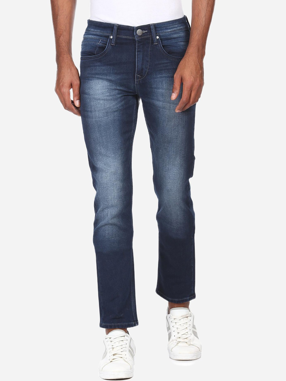 

AD By Arvind Men Blue Slim Fit Light Fade Jeans