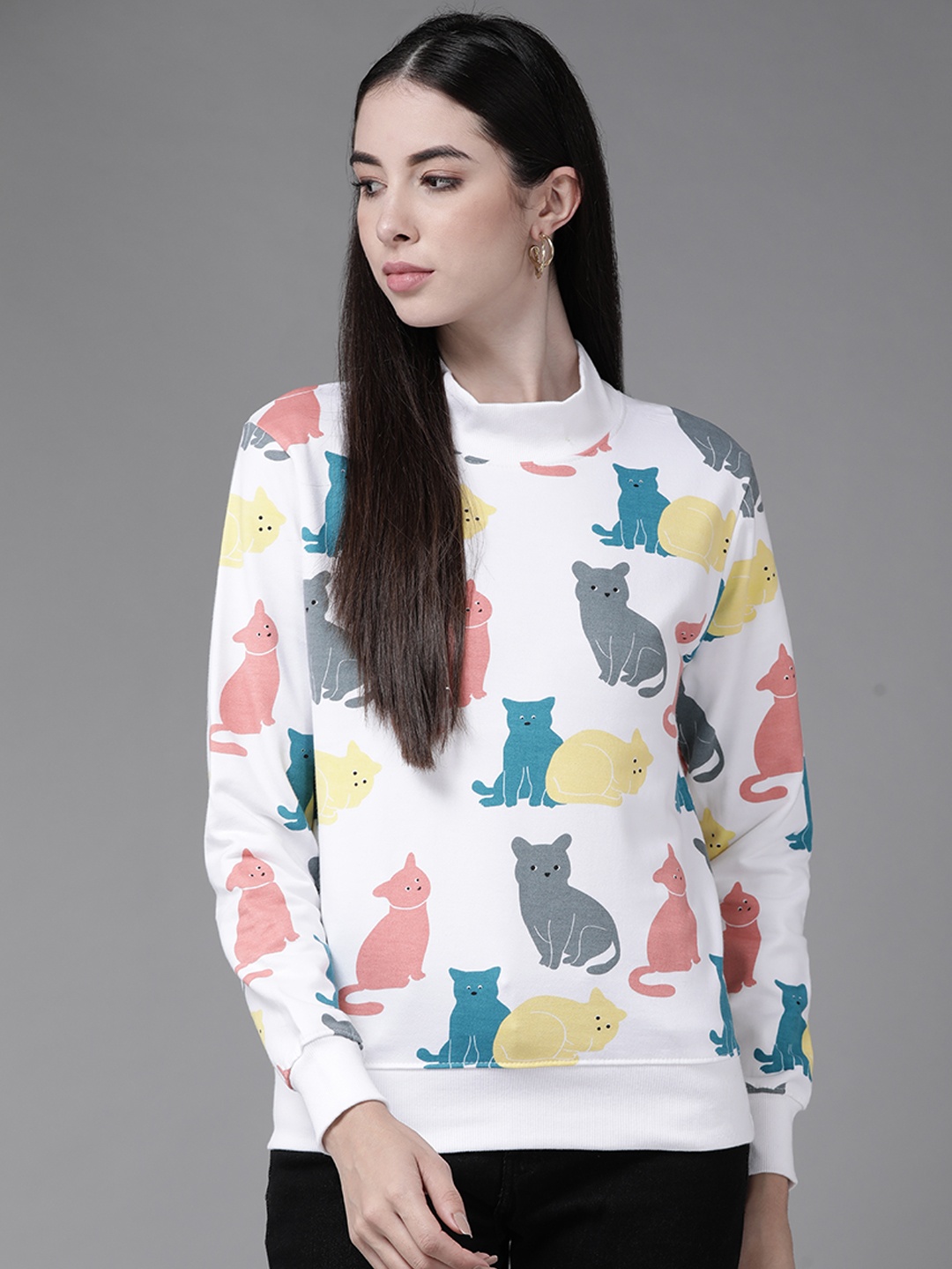 

The Dry State Women Multicoloured Printed Sweatshirt, Multi