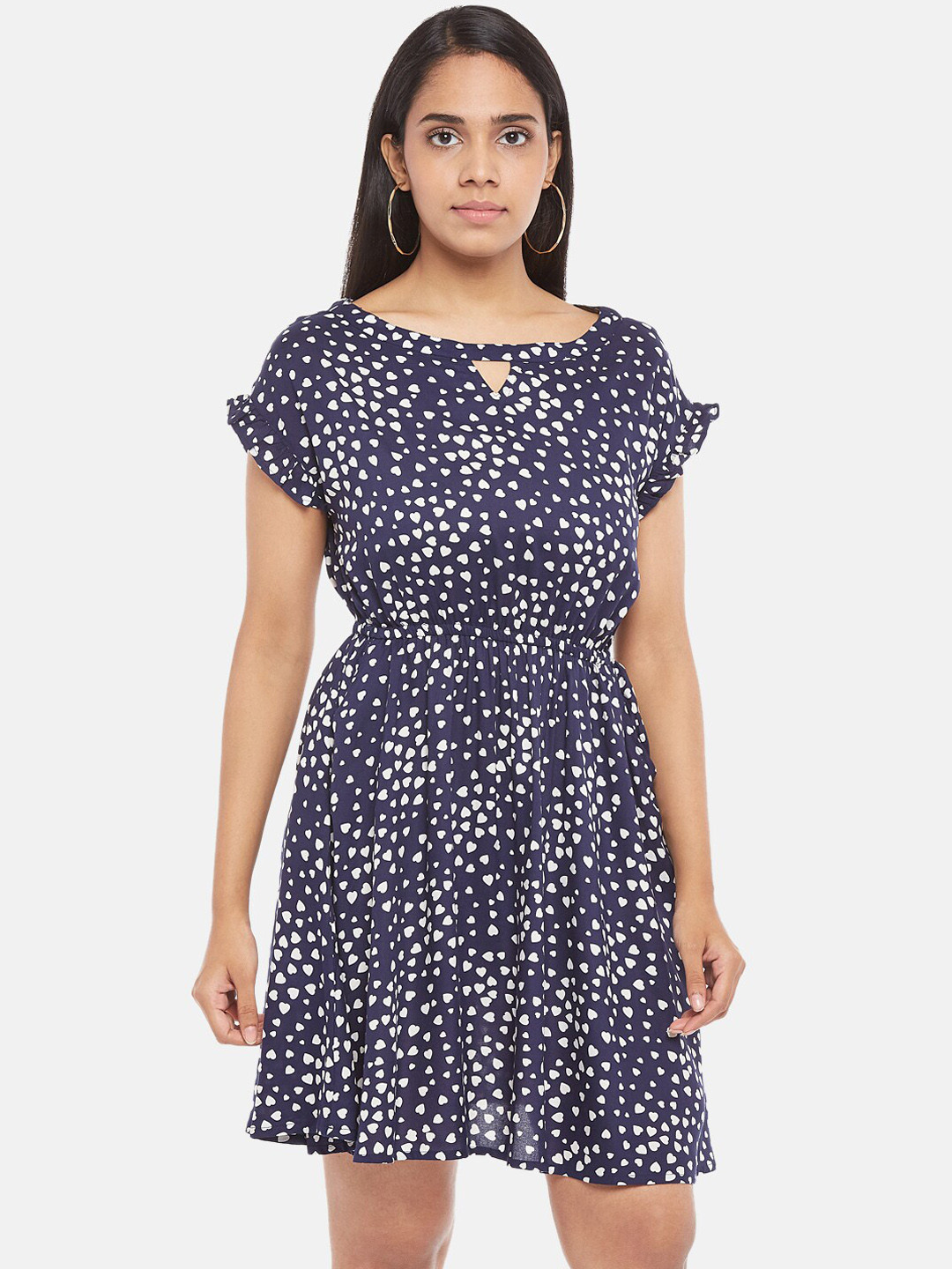 

People Women Navy Blue Floral Dress