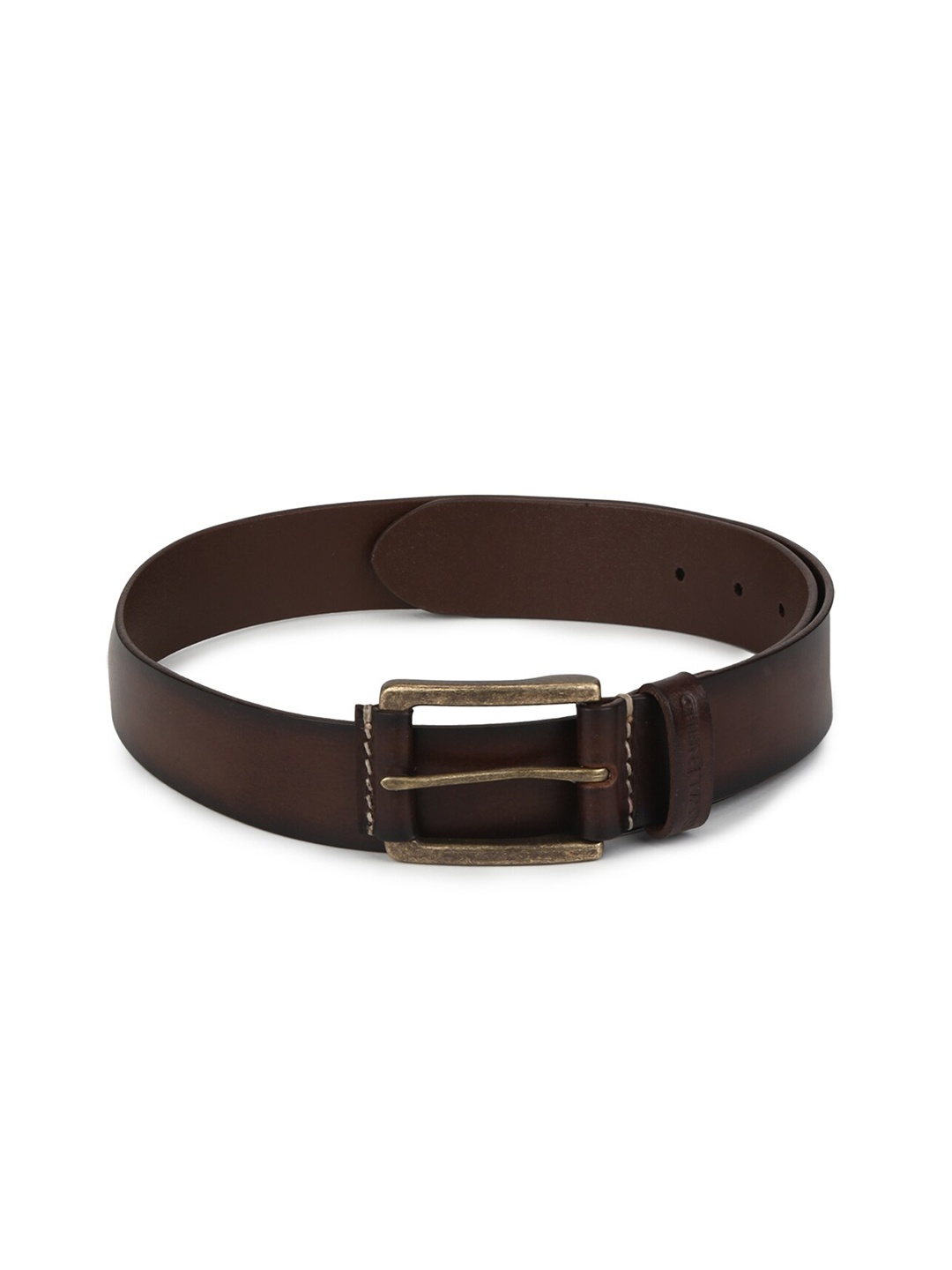 

Royal Enfield Men Brown Leather Burnish Belt