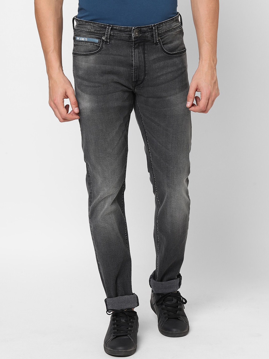 

Pepe Jeans Men Heavy Fade Stretchable Jeans, Black