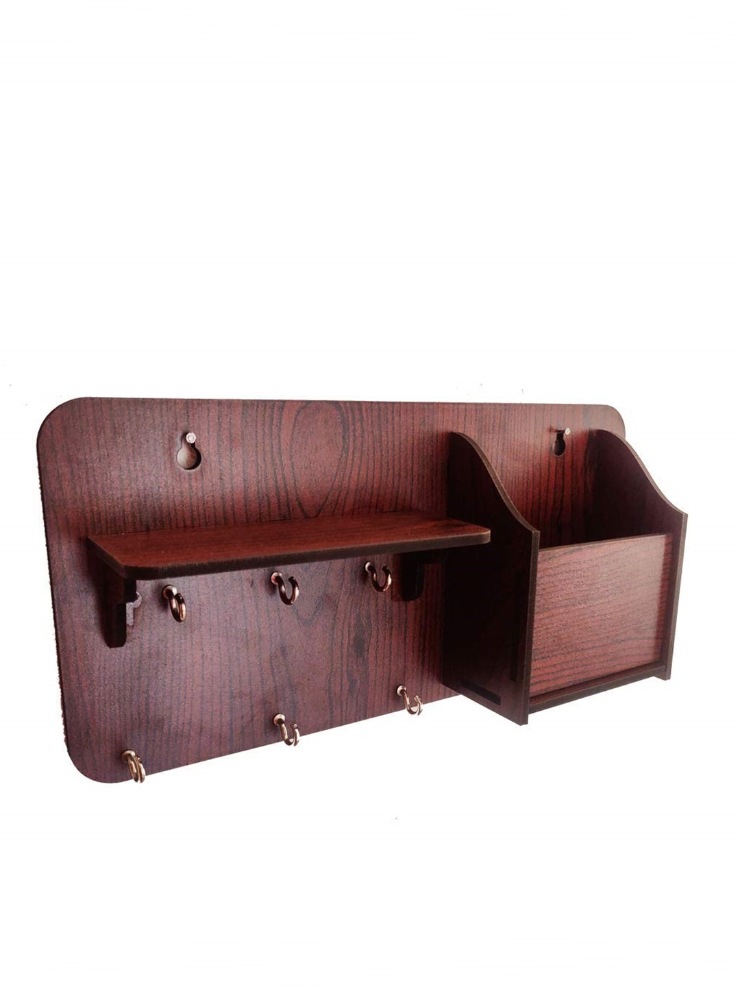 

Home Sparkle Brown Handmade Wall Key & Mobile Stand Holder