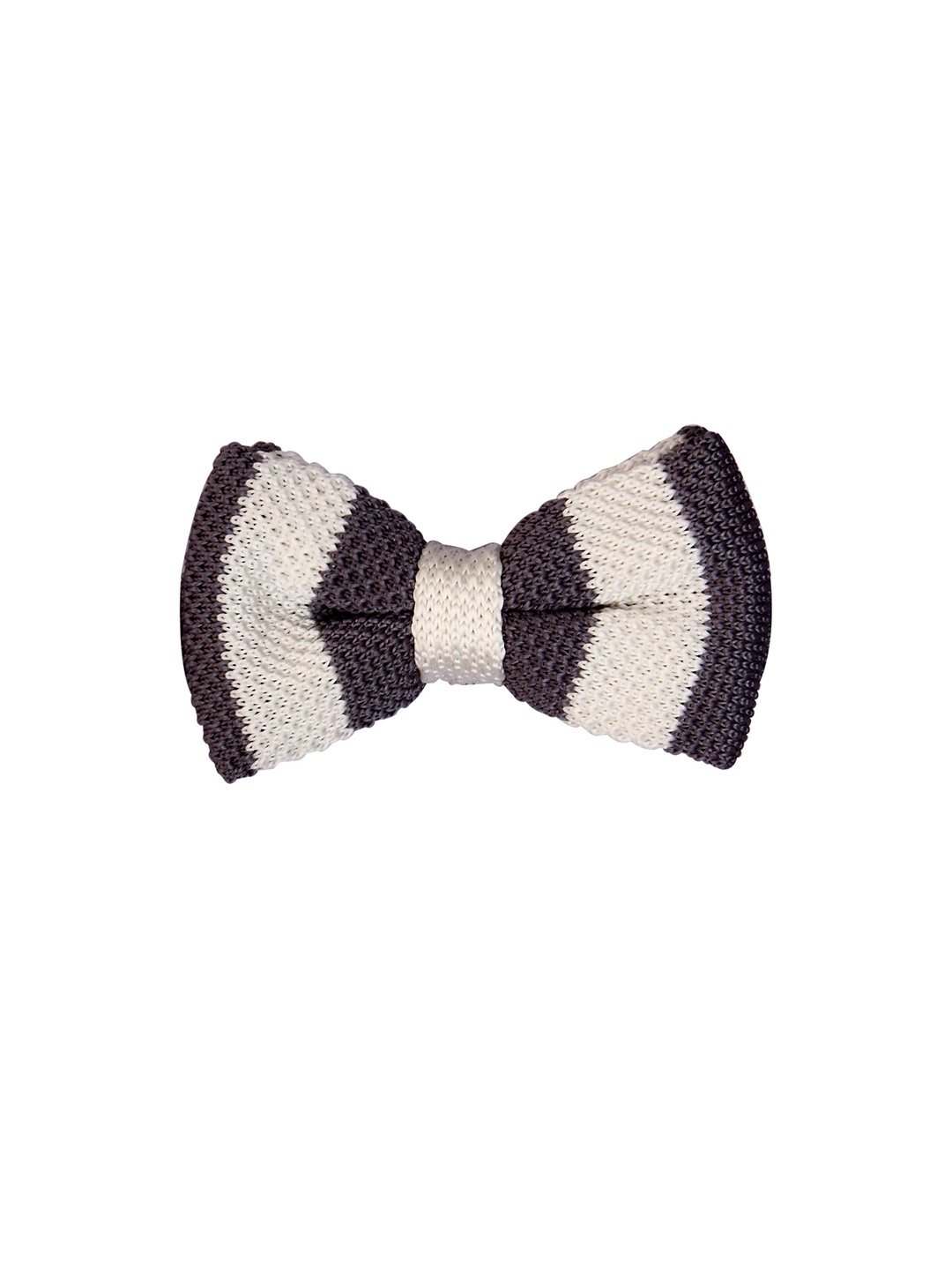 

Tossido Grey & White Striped Bow Tie