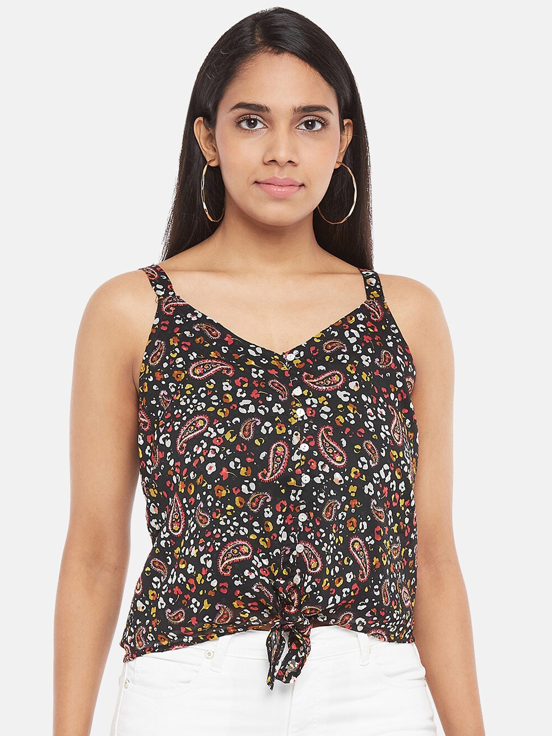 

People Black & White Regular Top