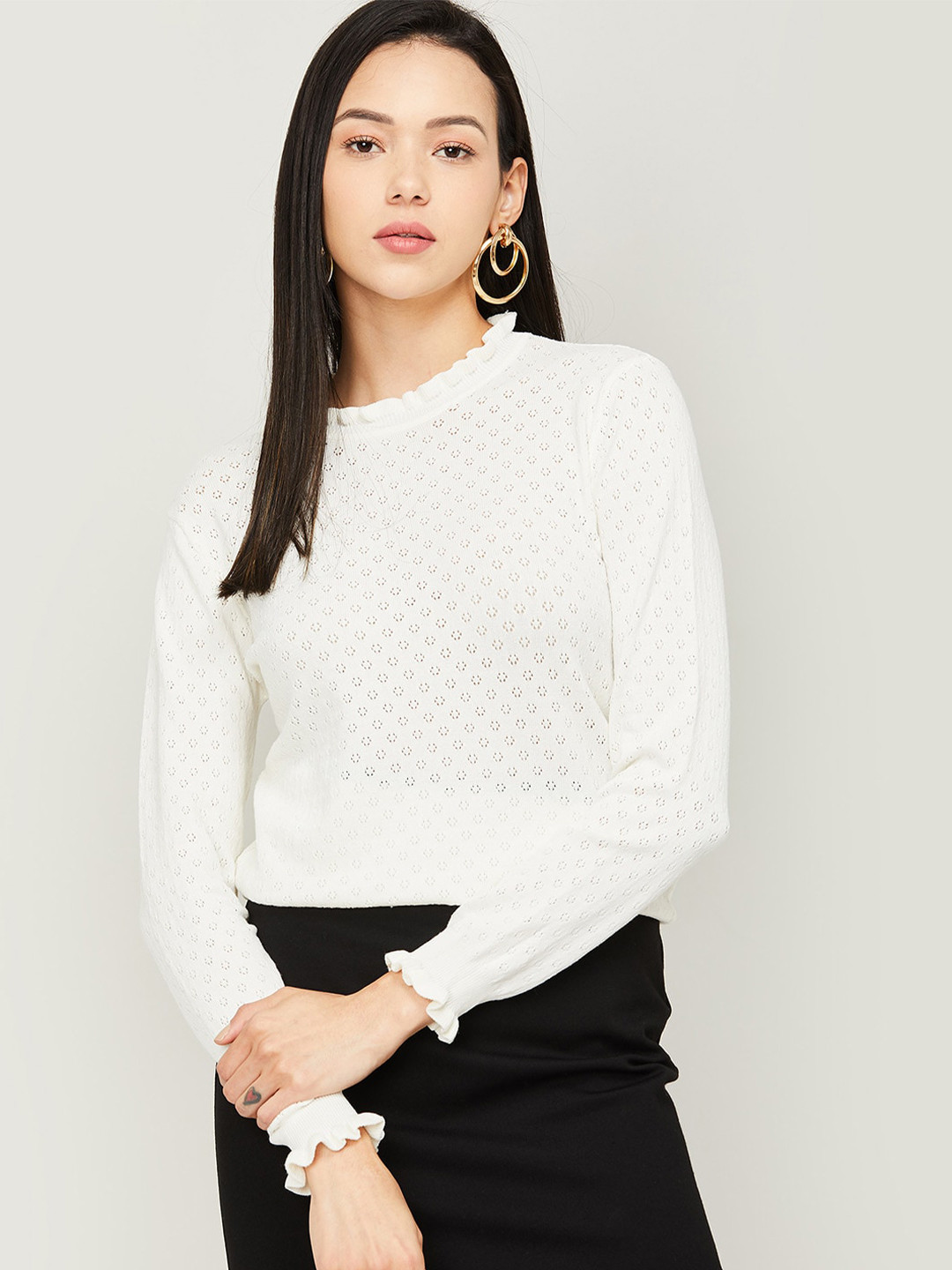 

Bossini Off White Regular Top