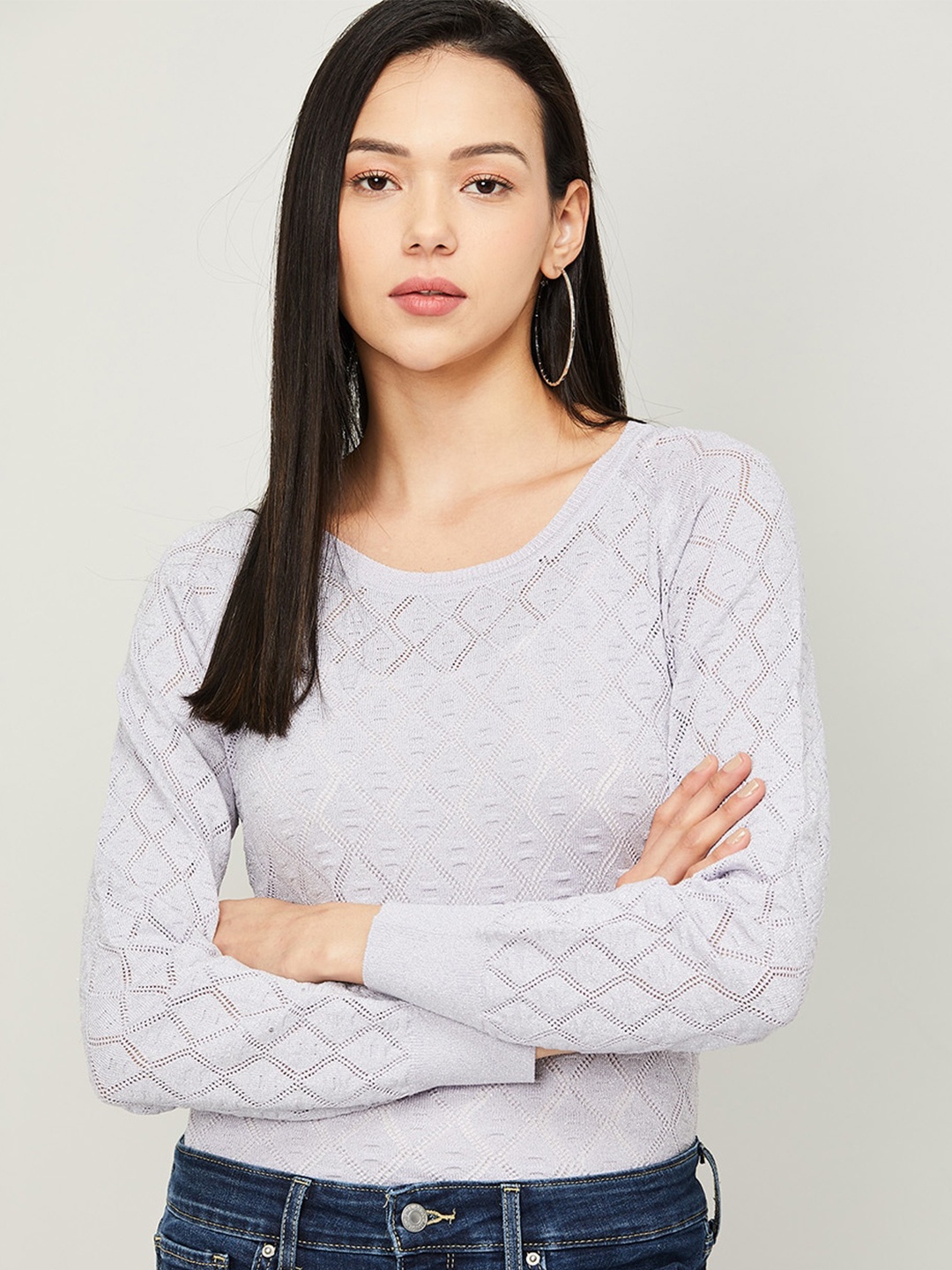 

Bossini Women Purple Rayon Regular Top