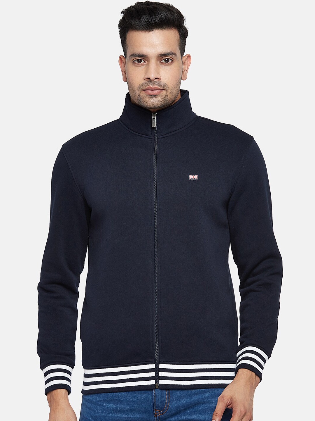

BYFORD by Pantaloons Men Navy Blue Sweatshirt