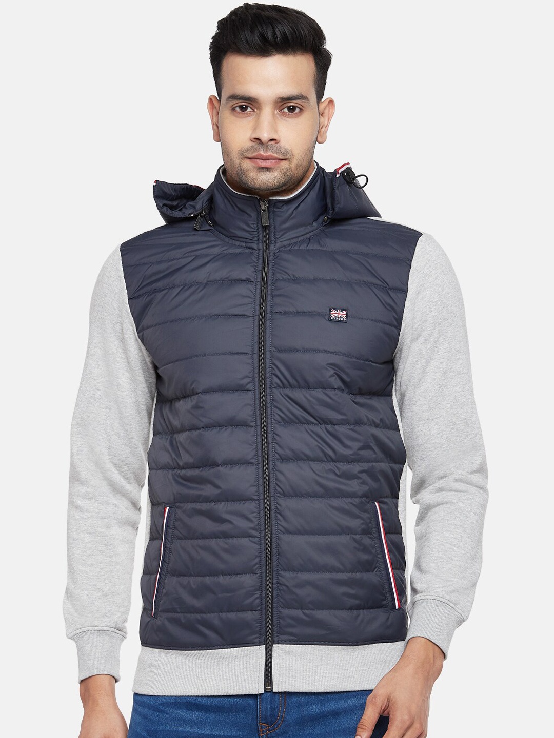

BYFORD by Pantaloons Men Navy Blue Padded Jacket