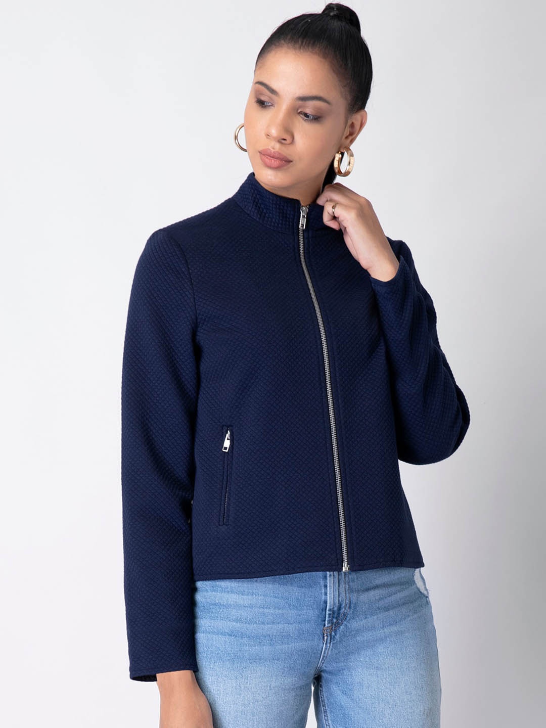 

FabAlley Women Blue Tailored Jacket
