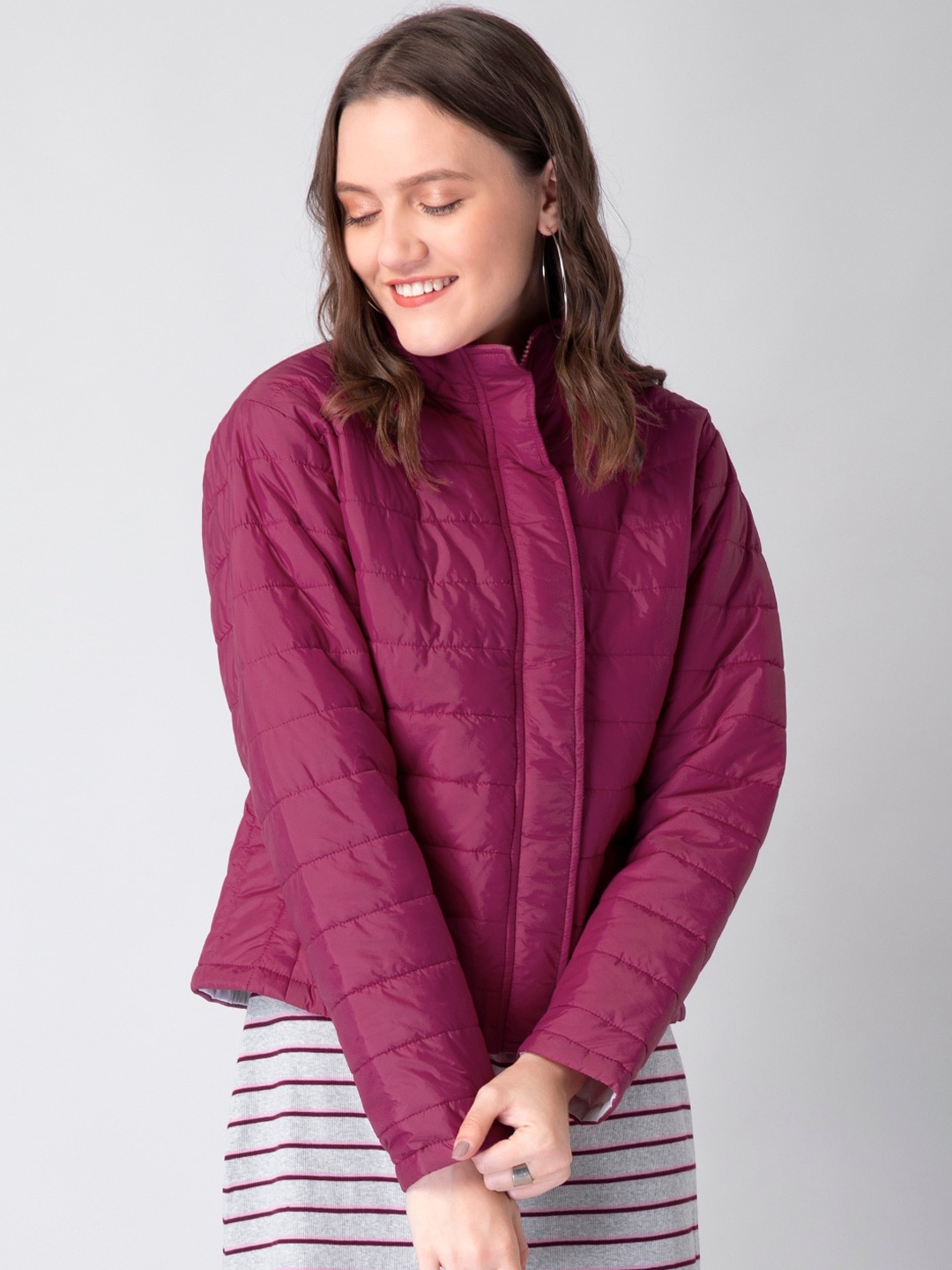 

FabAlley Women Pink Puffer Jacket