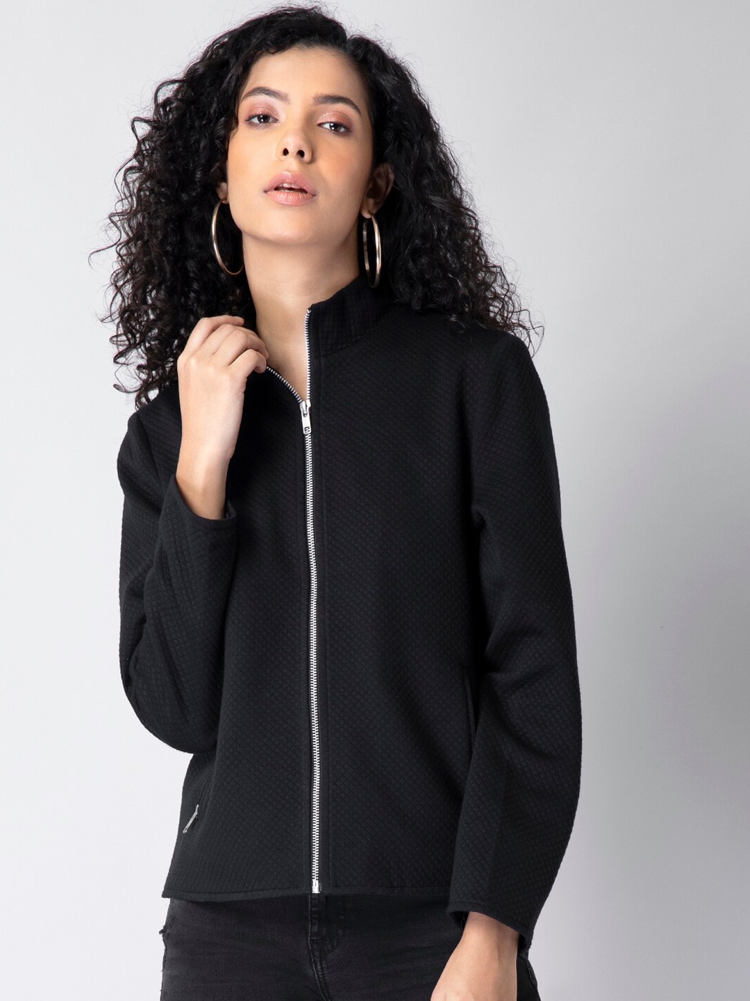 

FabAlley Women Black Sporty Jacket